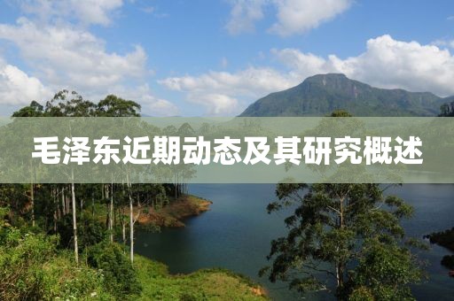 毛泽东近期动态及其研究概述