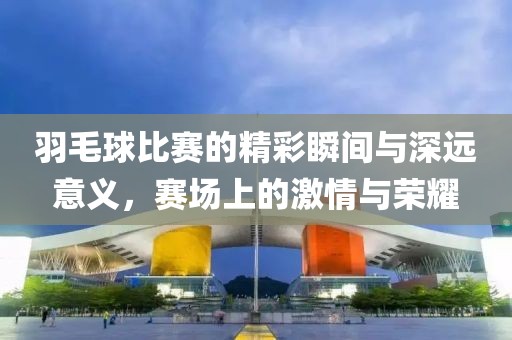 羽毛球比赛的精彩瞬间与深远意义，赛场上的激情与荣耀
