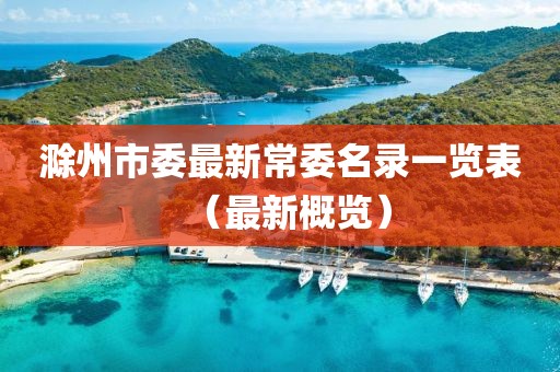 滁州市委最新常委名录一览表（最新概览）