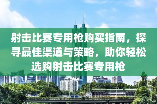 射击比赛专用枪购买指南，探寻最佳渠道与策略，助你轻松选购射击比赛专用枪