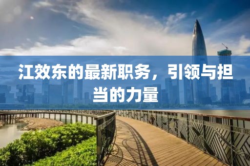 江效东的最新职务，引领与担当的力量