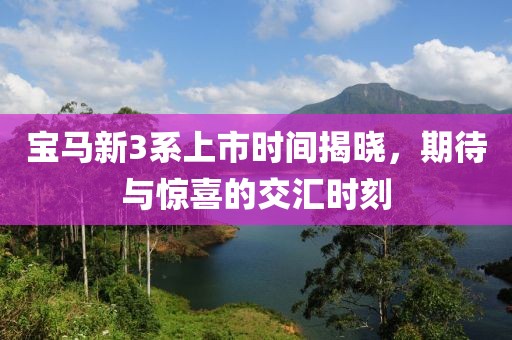 宝马新3系上市时间揭晓，期待与惊喜的交汇时刻