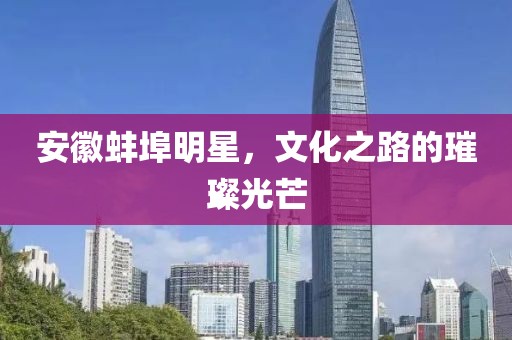 安徽蚌埠明星，文化之路的璀璨光芒