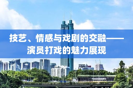 技艺、情感与戏剧的交融——演员打戏的魅力展现