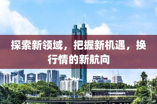 探索新领域，把握新机遇，换行情的新航向
