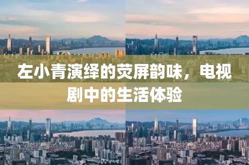 左小青演绎的荧屏韵味，电视剧中的生活体验