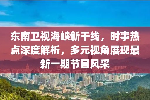 东南卫视海峡新干线，时事热点深度解析，多元视角展现最新一期节目风采