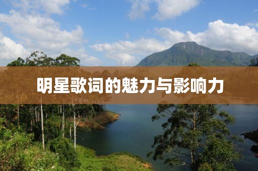 明星歌词的魅力与影响力