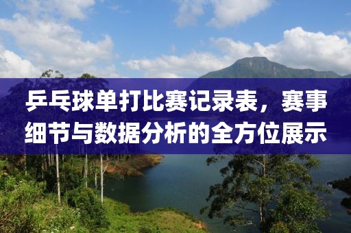 乒乓球单打比赛记录表，赛事细节与数据分析的全方位展示