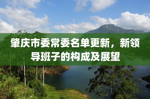 肇庆市委常委名单更新，新领导班子的构成及展望