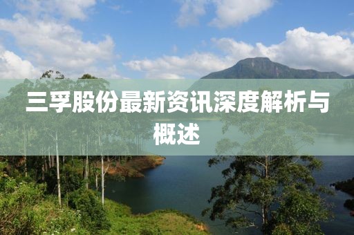 三孚股份最新资讯深度解析与概述