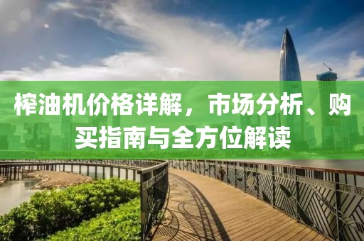 榨油机价格详解，市场分析、购买指南与全方位解读