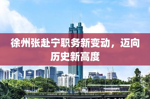 徐州张赴宁职务新变动，迈向历史新高度