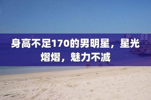 身高不足170的男明星，星光熠熠，魅力不减