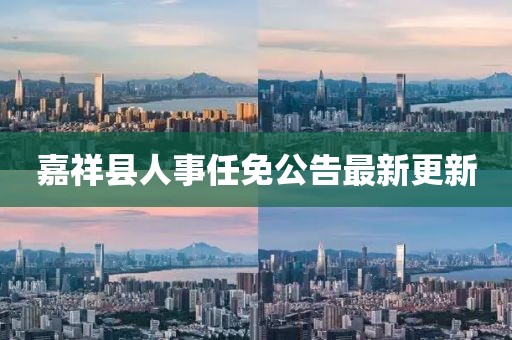 嘉祥县人事任免公告最新更新