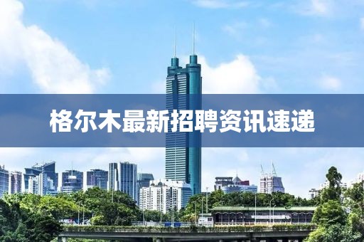格尔木最新招聘资讯速递