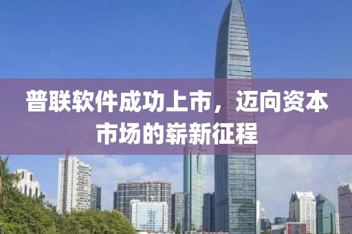 普联软件成功上市，迈向资本市场的崭新征程