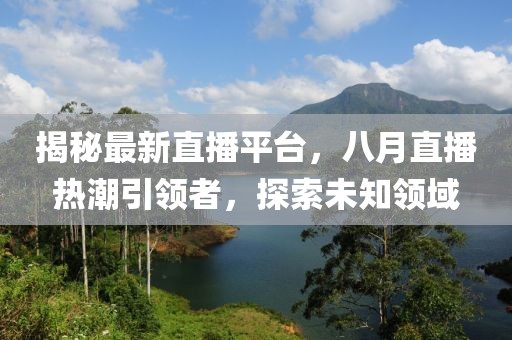 揭秘最新直播平台，八月直播热潮引领者，探索未知领域
