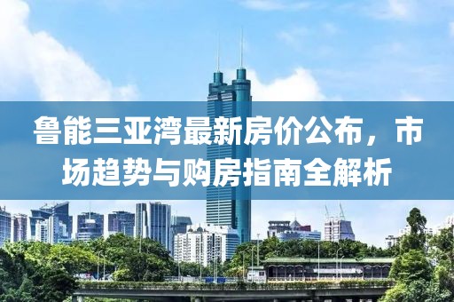 鲁能三亚湾最新房价公布，市场趋势与购房指南全解析