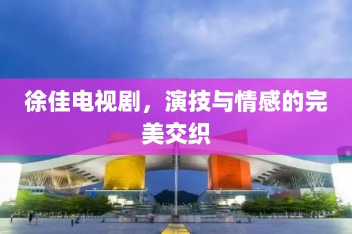 徐佳电视剧，演技与情感的完美交织