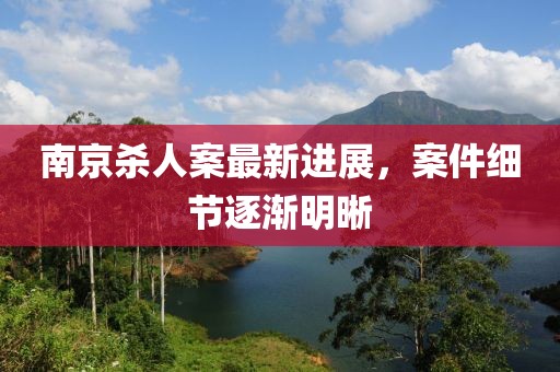 南京杀人案最新进展，案件细节逐渐明晰