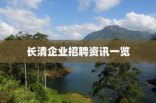长清企业招聘资讯一览