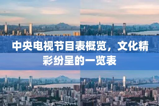 中央电视节目表概览，文化精彩纷呈的一览表