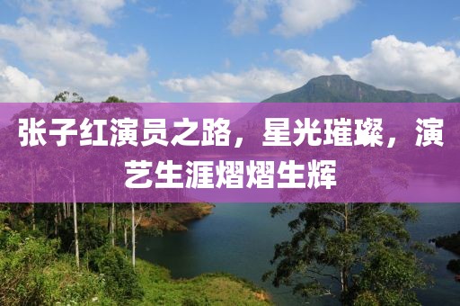 张子红演员之路，星光璀璨，演艺生涯熠熠生辉