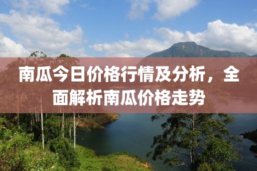 南瓜今日价格行情及分析，全面解析南瓜价格走势