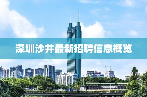 深圳沙井最新招聘信息概览