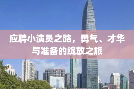 应聘小演员之路，勇气、才华与准备的绽放之旅