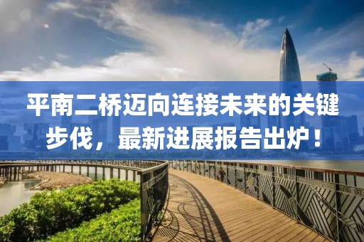 平南二桥迈向连接未来的关键步伐，最新进展报告出炉！