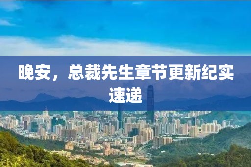 晚安，总裁先生章节更新纪实速递