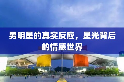 男明星的真实反应，星光背后的情感世界