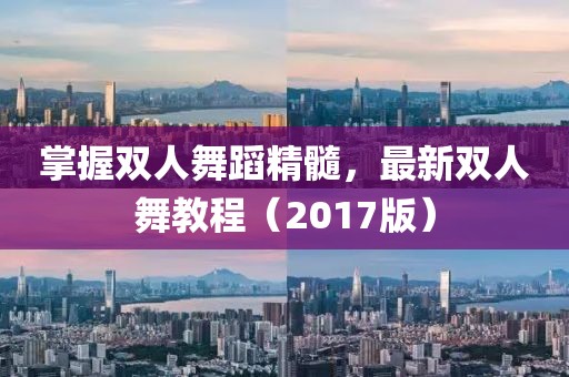 掌握双人舞蹈精髓，最新双人舞教程（2017版）