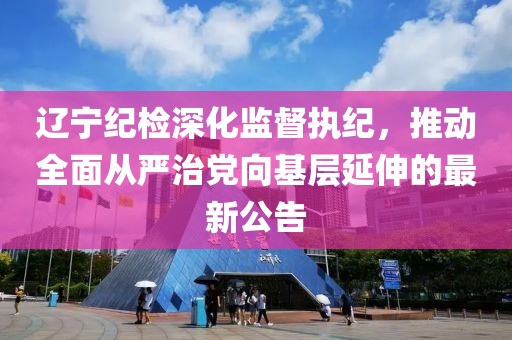 辽宁纪检深化监督执纪，推动全面从严治党向基层延伸的最新公告