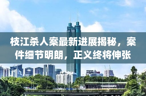 枝江杀人案最新进展揭秘，案件细节明朗，正义终将伸张