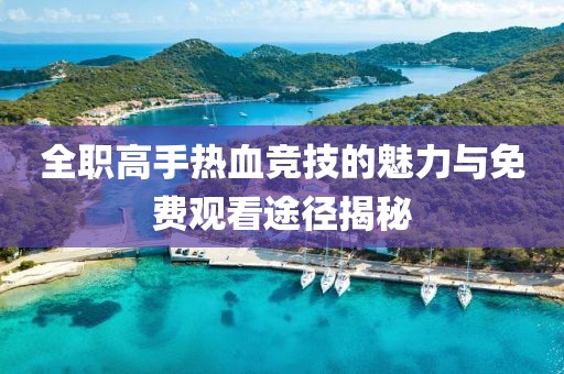 全职高手热血竞技的魅力与免费观看途径揭秘