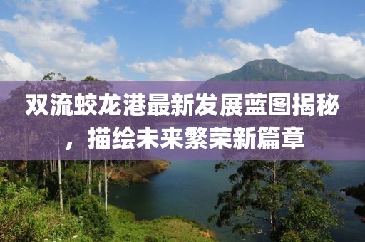 双流蛟龙港最新发展蓝图揭秘，描绘未来繁荣新篇章