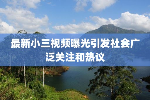最新小三视频曝光引发社会广泛关注和热议