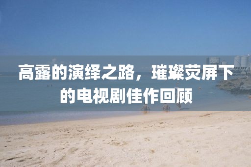 高露的演绎之路，璀璨荧屏下的电视剧佳作回顾