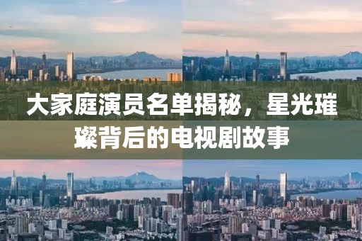大家庭演员名单揭秘，星光璀璨背后的电视剧故事