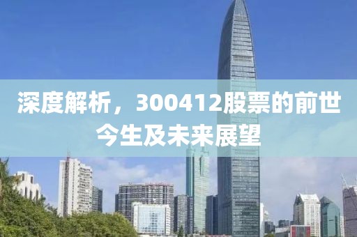 深度解析，300412股票的前世今生及未来展望
