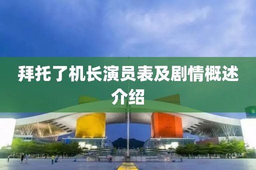 拜托了机长演员表及剧情概述介绍