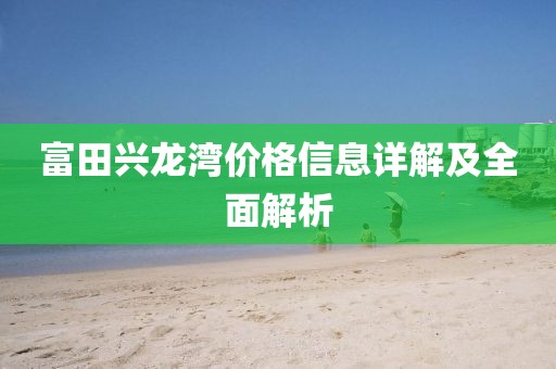 富田兴龙湾价格信息详解及全面解析
