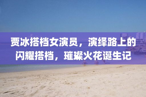 贾冰搭档女演员，演绎路上的闪耀搭档，璀璨火花诞生记