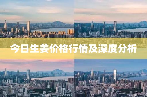 今日生姜价格行情及深度分析