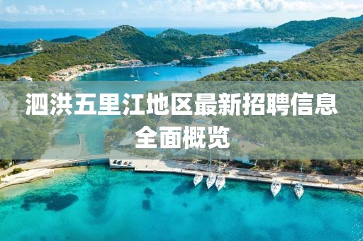 泗洪五里江地区最新招聘信息全面概览