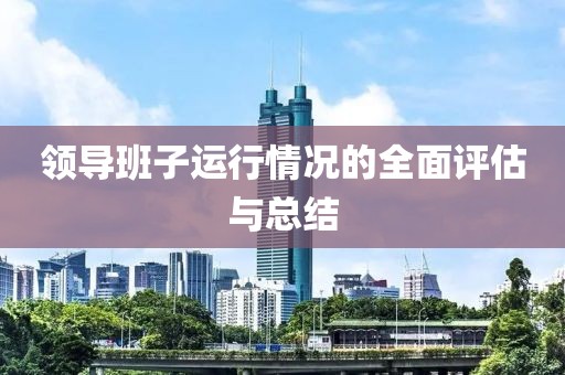 领导班子运行情况的全面评估与总结