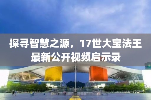 探寻智慧之源，17世大宝法王最新公开视频启示录